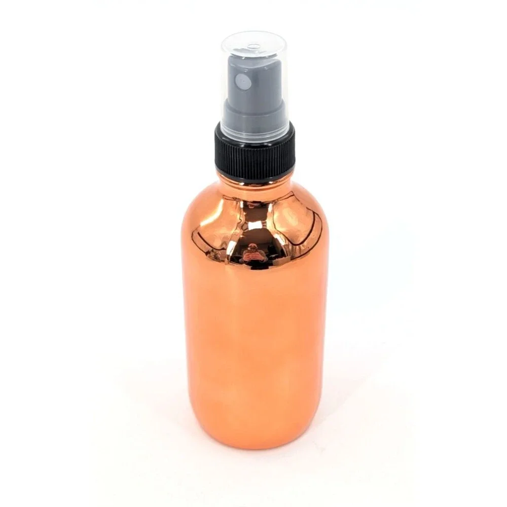 Rose Gold Spray Mist Bottles Set of 10 4 Oz each Black Tops Craft Potions Glass
